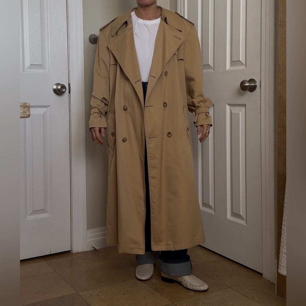 Dior Beige Double-Breasted Trench Coat